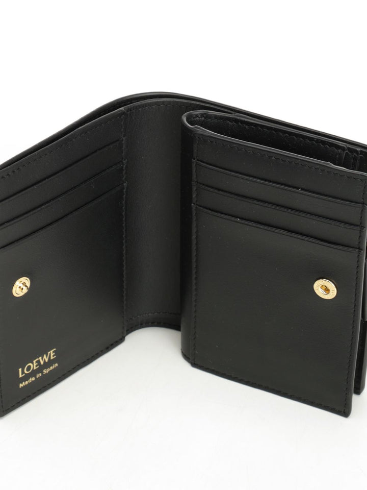 Loewe Small Vertical Leather Wallet Wallets - Black | c223c8ed683c00c04f4343a52cc477dc9bae6677