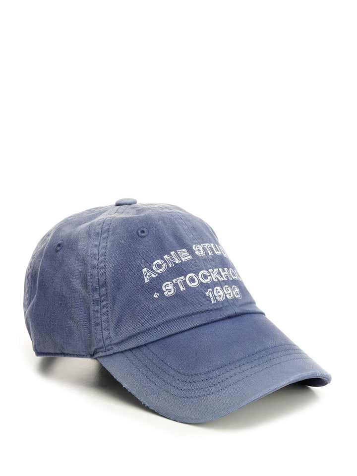 Acne Studios Cap With Spray Logo Hats - Blue | e18f7e502d99ae925ca66914239f10aa9d1f6637