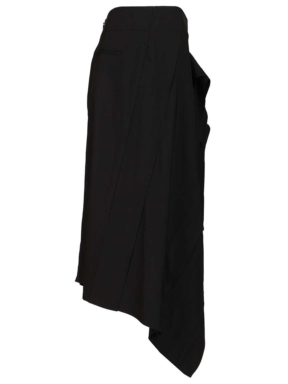 Bottega Veneta Lightweight Wool Midi Skirt Skirts - Black | ce5fd36cda6580612640104b3e2dd1804c6c323d