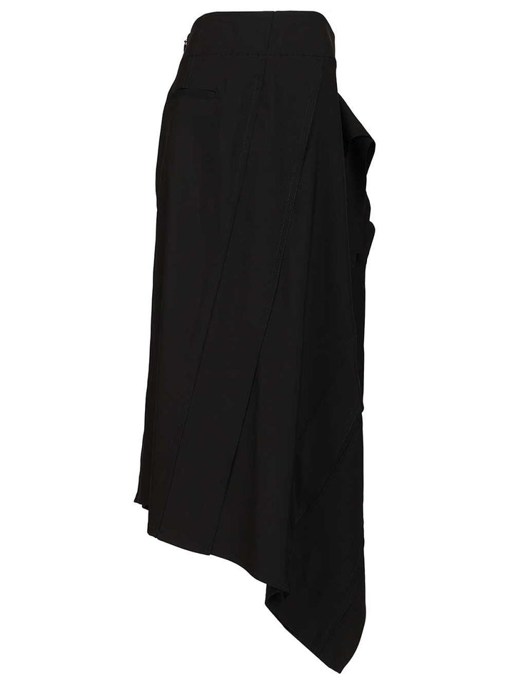 Bottega Veneta Lightweight Wool Midi Skirt Skirts - Black | ce5fd36cda6580612640104b3e2dd1804c6c323d