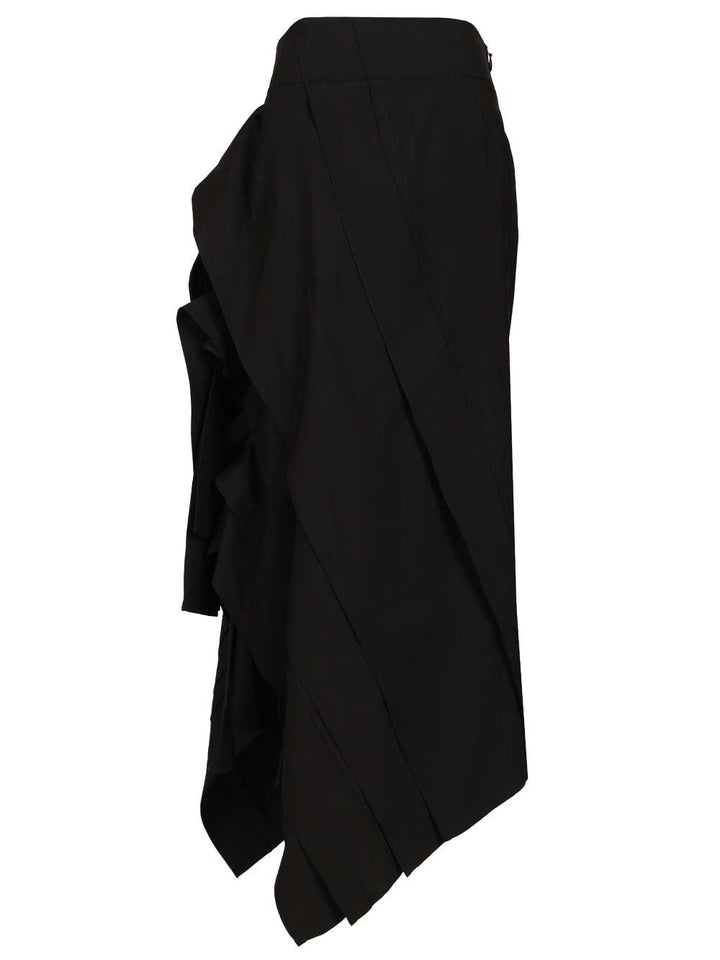 Bottega Veneta Lightweight Wool Midi Skirt Skirts - Black | 466074f8b85144d06aad4176e934ea2dc8d803c7