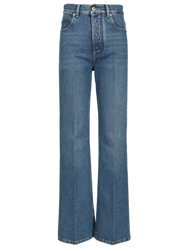 Bottega Veneta Medium Indigo Flared Jeans - Blue | 016d9e388f71b6ffbacb2551f3205dce01cab1bc