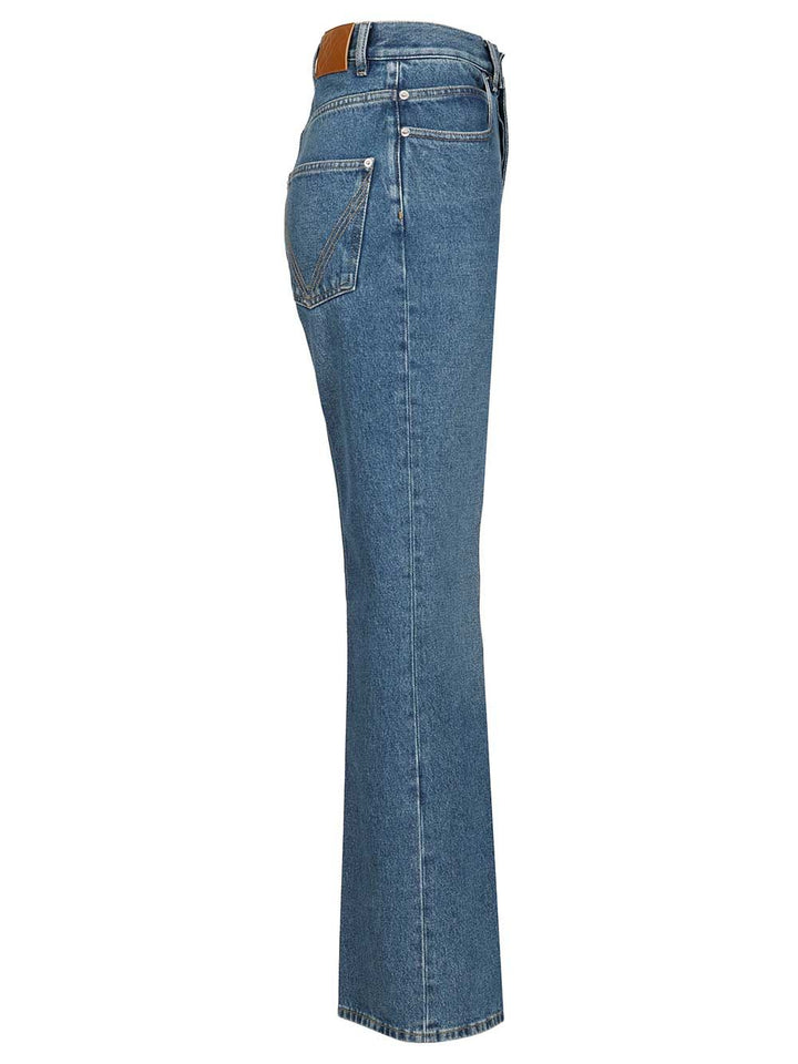 Bottega Veneta Medium Indigo Flared Jeans - Blue | 7323eaa03244645225b94590c1bdf3b0a4992e67