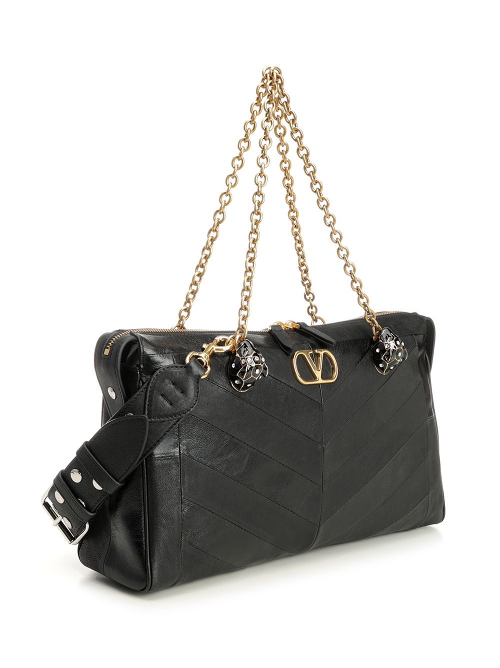 Valentino Garavani Panthea Crossbody Bags - Black | ef1331a72d1a78a9e19081f960baf347c385d41f
