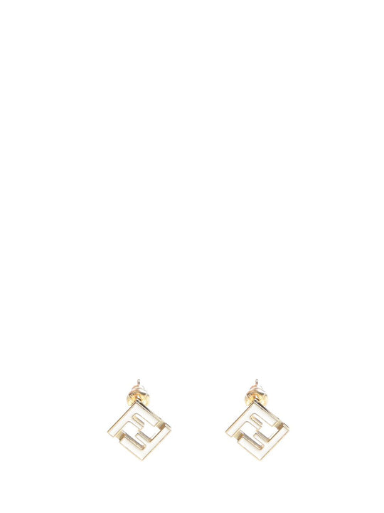 Ff Earrings With Enamel Jewelry Gold