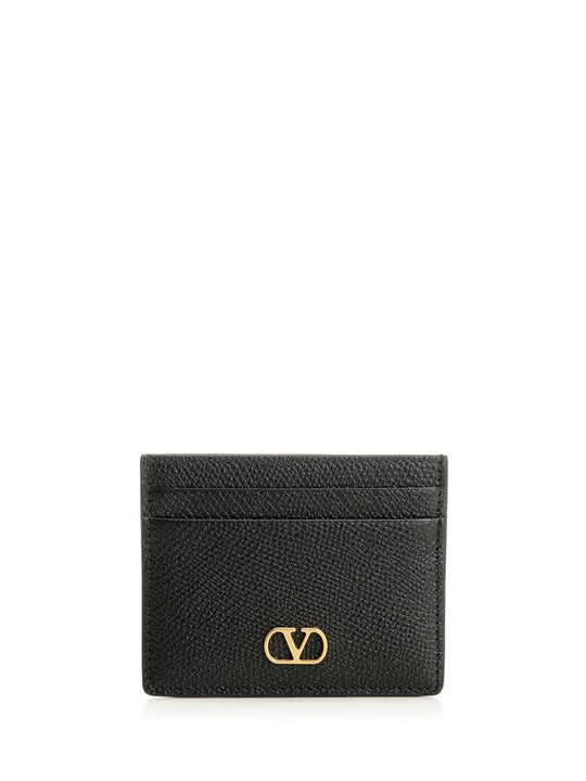 Vlogo Signature Card Holder Small Leather Goods Black
