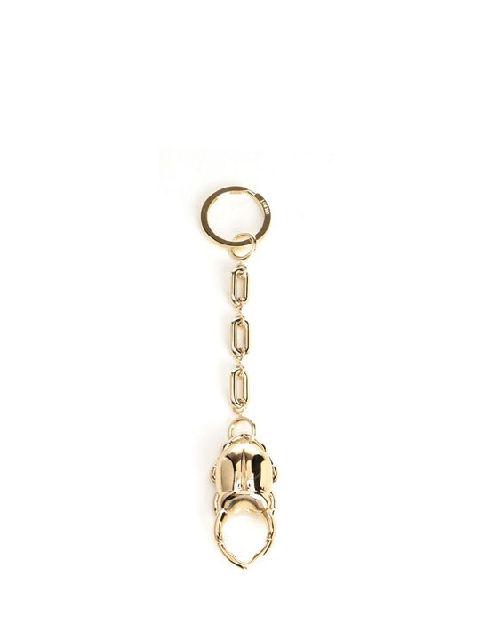Scarab Charm Small Leather Goods Gold