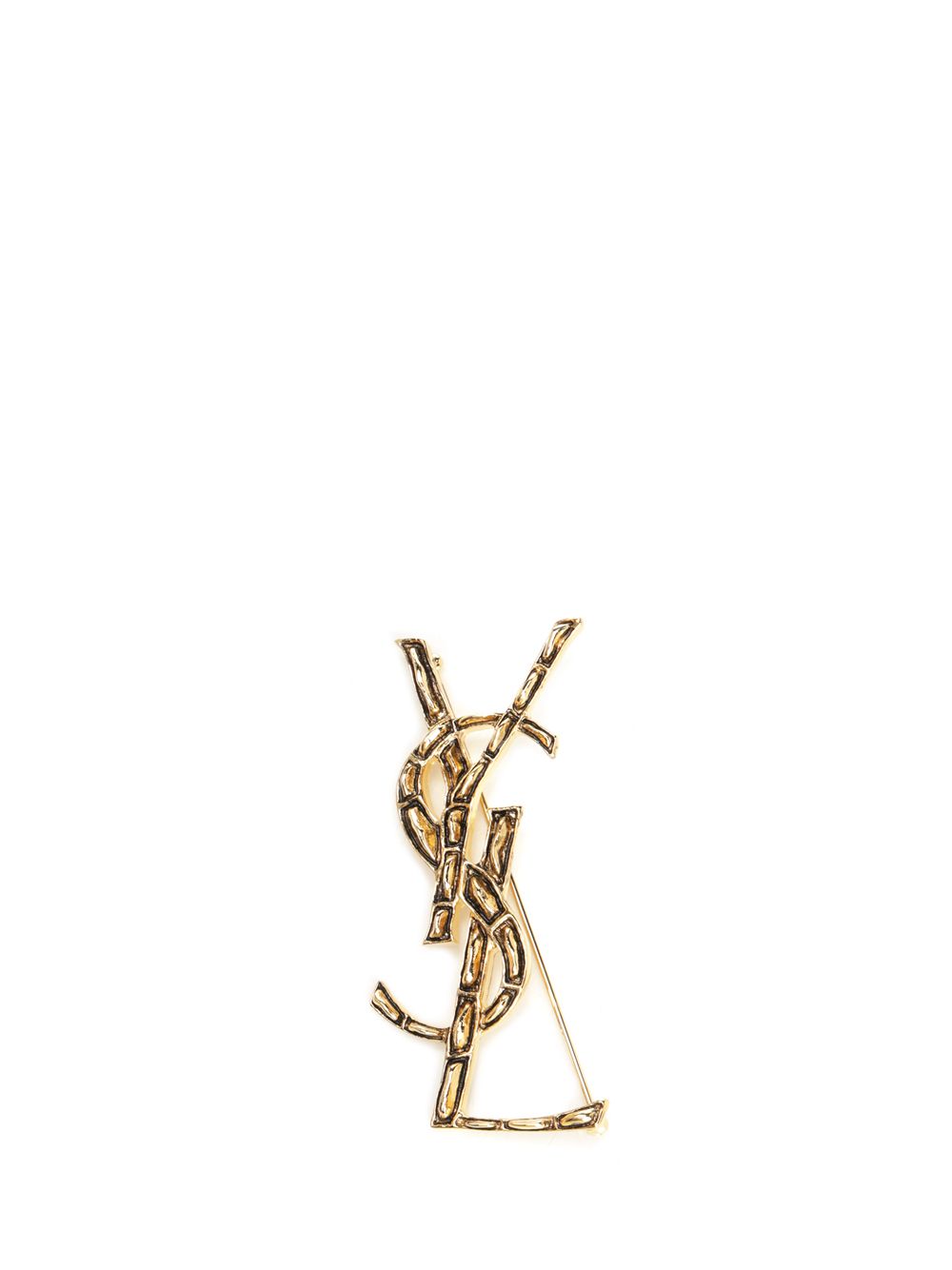Saint Laurent Cassandre Crocodile Brooch Jewelry - Gold | c925d44b7abef038321599b907e38588397b6f92