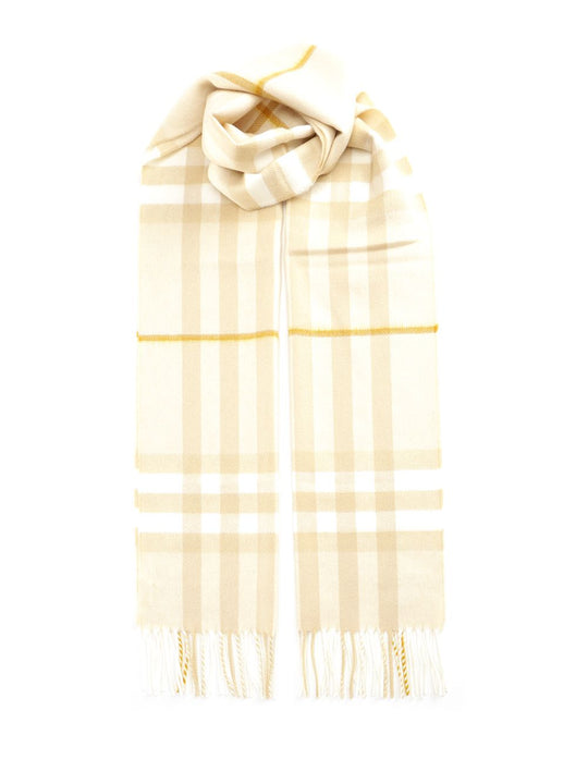 Check Scarf Scarves And Foulards Beige
