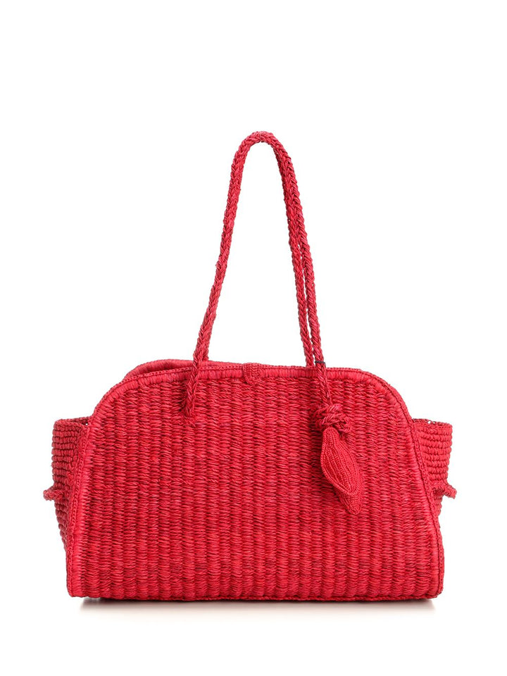 Jacquemus Le Turismo Raphia Shoulder Bag Shoulder Bags - Red | 0b38fbf2fed5fb321f857bde850ebd1e140377d2