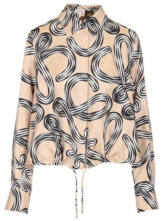 Silk Balloon Shirt Shirts Beige