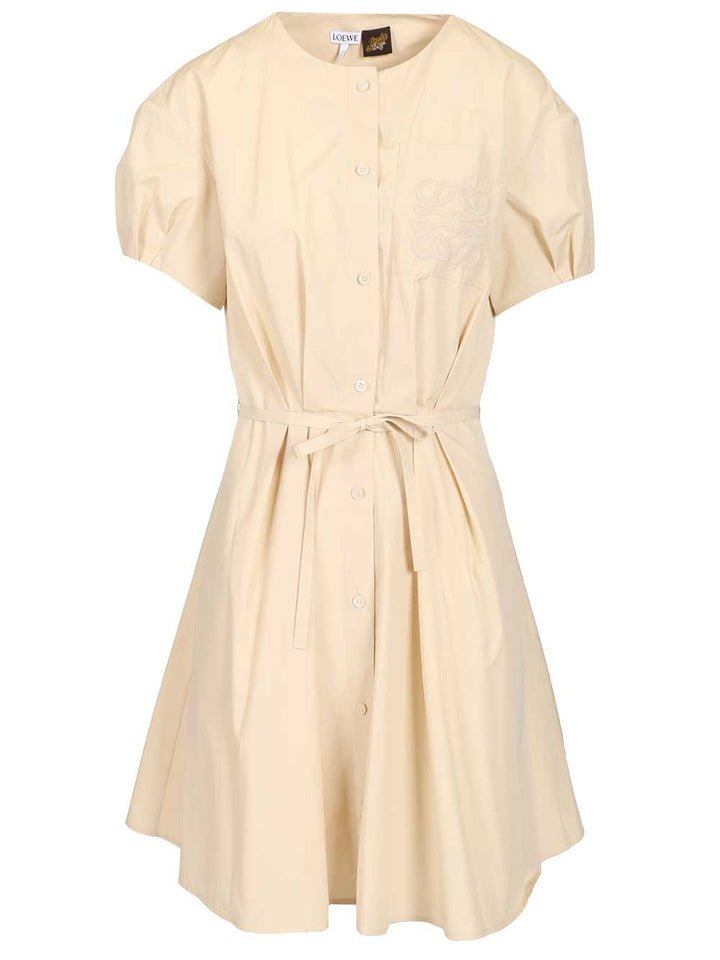 Loewe Shirt Dress Dresses - Beige | 5c1a08cb66b70ba9ef5e051838765b67802a844b