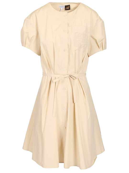 Shirt Dress Dresses Beige