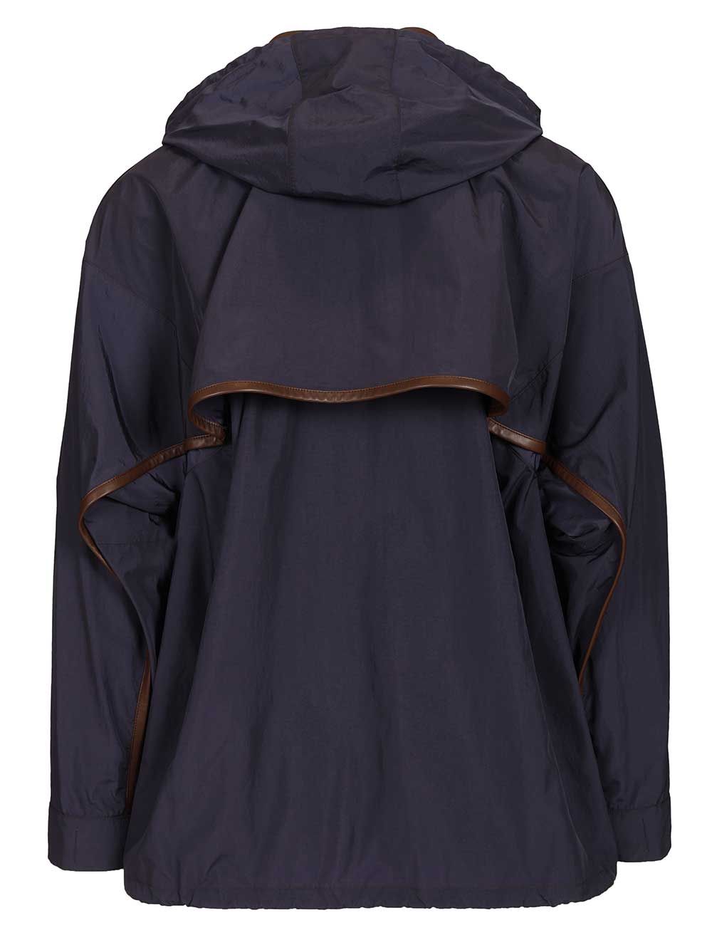 Loewe Hooded Jacket In Technical Fabric Jackets - Blue | c45842b6e998978d0b650175cfd7f8bdbb0dd603