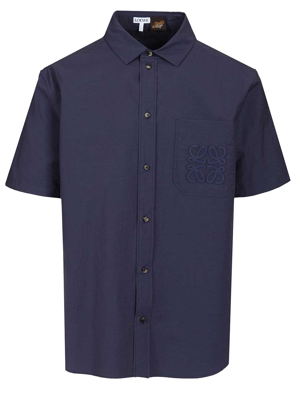Loewe Short-Sleeved Shirt Shirts - Blue | e417cafede8edf729cfcf0e7140552ed775a356e