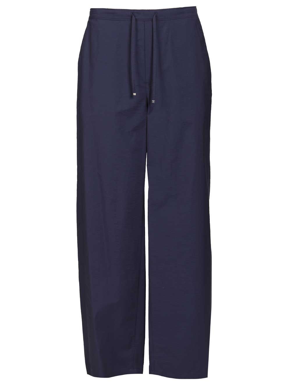 Loewe Drawstring  In Cotton Blend Trousers - Blue | def9b519bfb4316edbd09457d0a4eebae908d98d