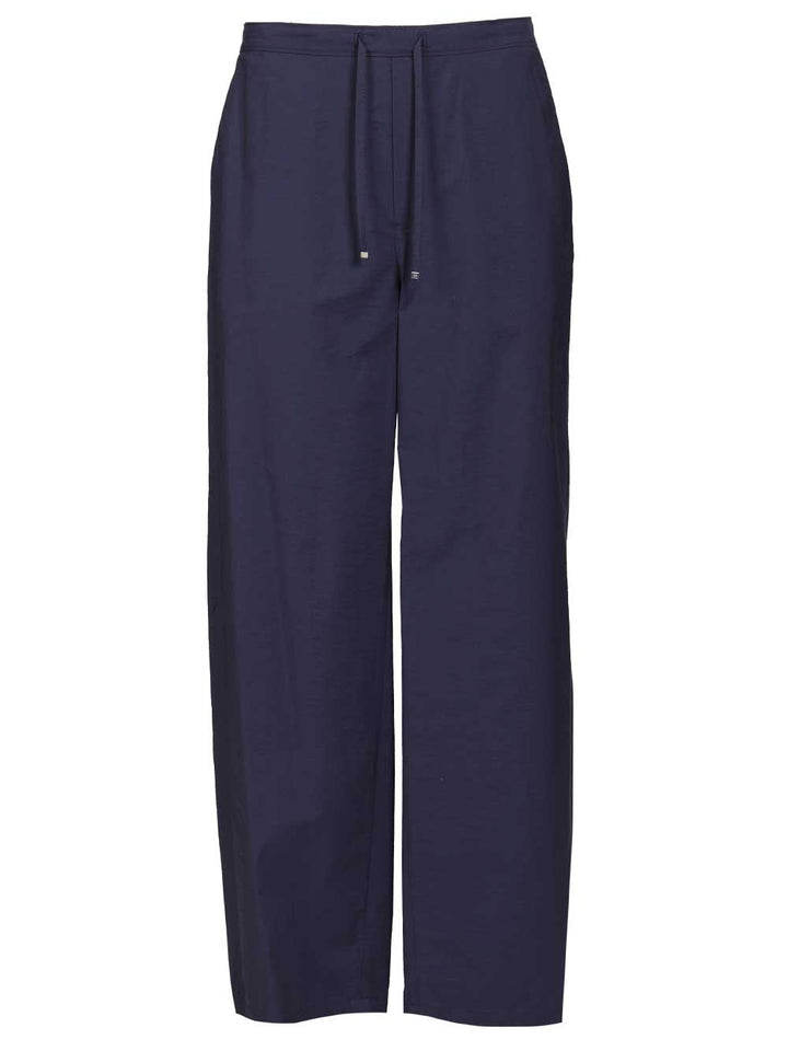 Loewe Drawstring  In Cotton Blend Trousers - Blue | def9b519bfb4316edbd09457d0a4eebae908d98d