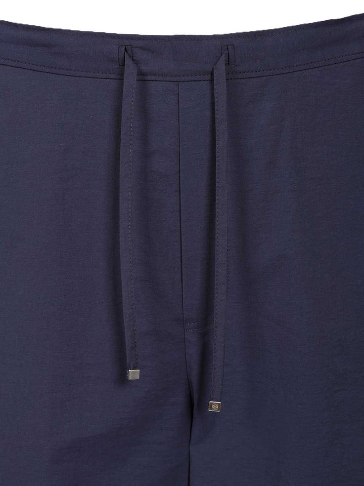 Loewe Drawstring  In Cotton Blend Trousers - Blue | 3e557e3283bec5846c9bfcd3ee8f64de5fc0b889