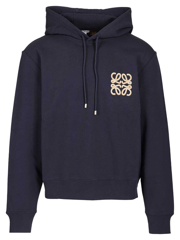 Loewe Cotton Hoodie Sweatshirts - Blue | 1873647a06477bc1d51bc0e6b8f8b9cede3a2b7f