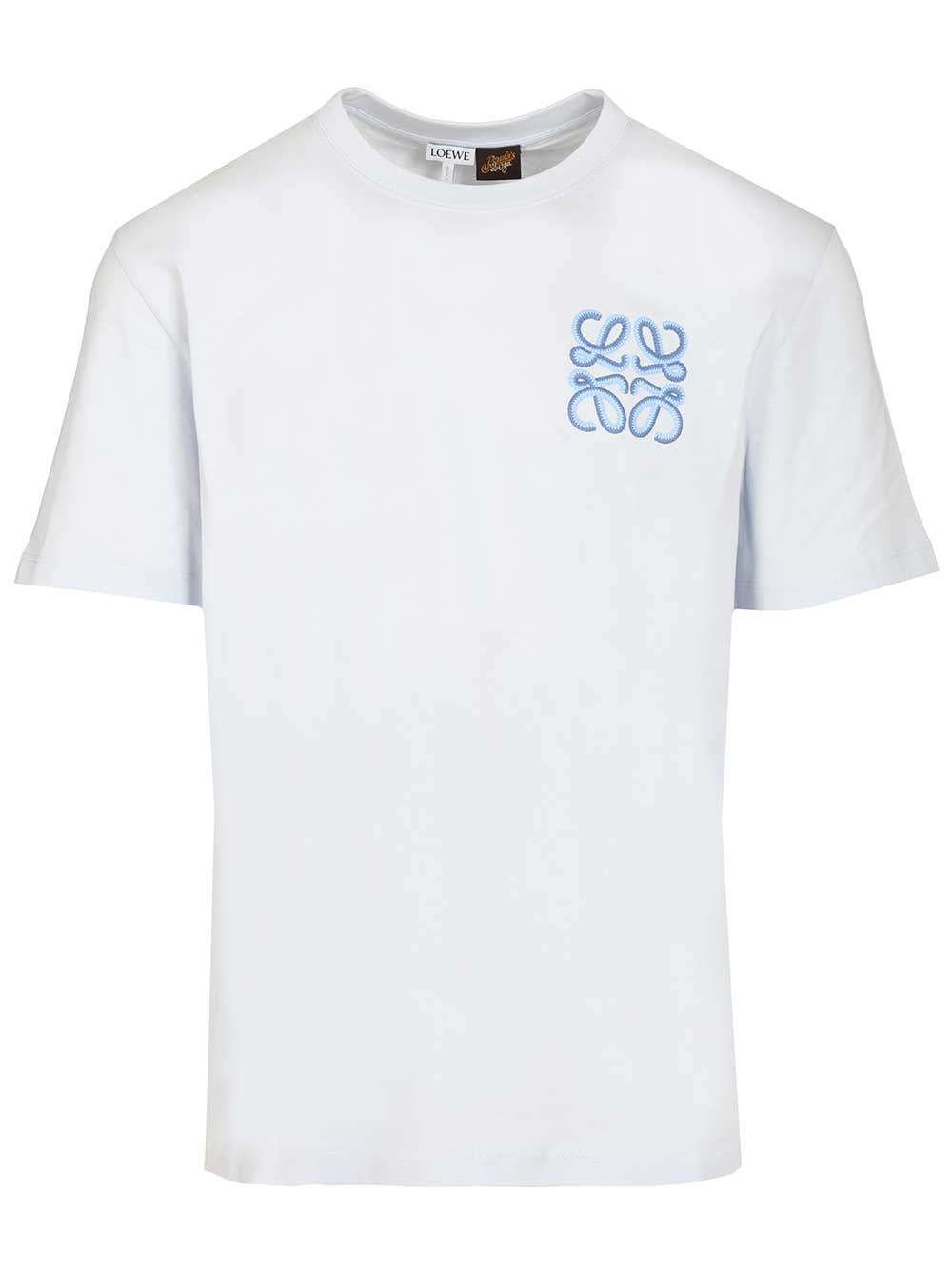 Loewe Relaxed Fit Cotton T-Shirt - Blue | ef66d0cd6a55992f2a07561419b0a3fab8af1e81