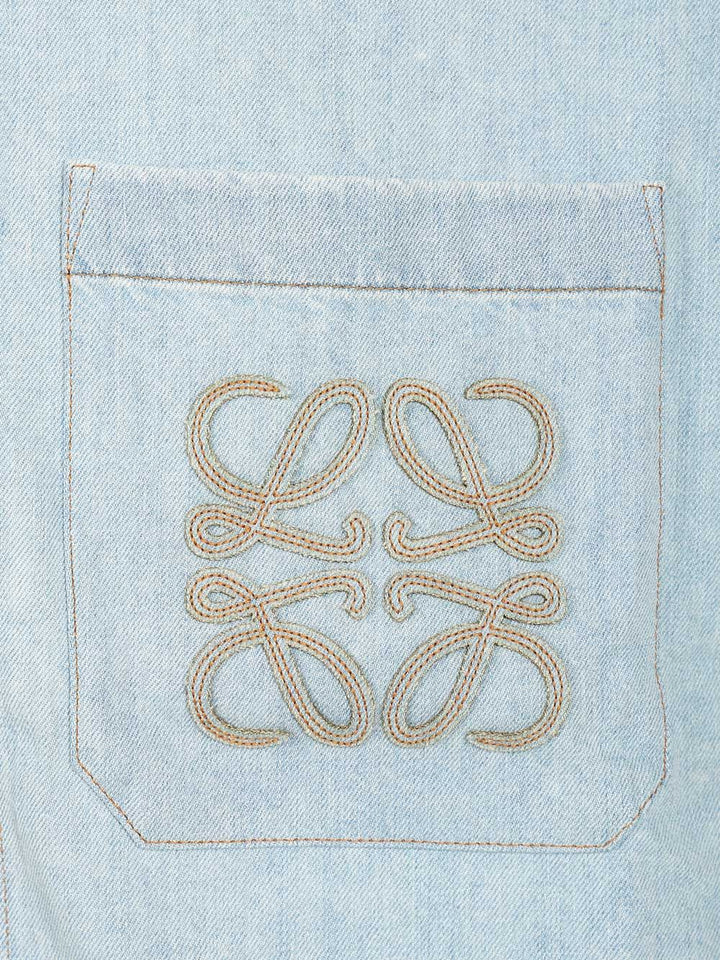 Loewe Short-Sleeved Shirt Shirts - Light blue | c8529eeebd6a099305fb04e2e9d20705e160be2e