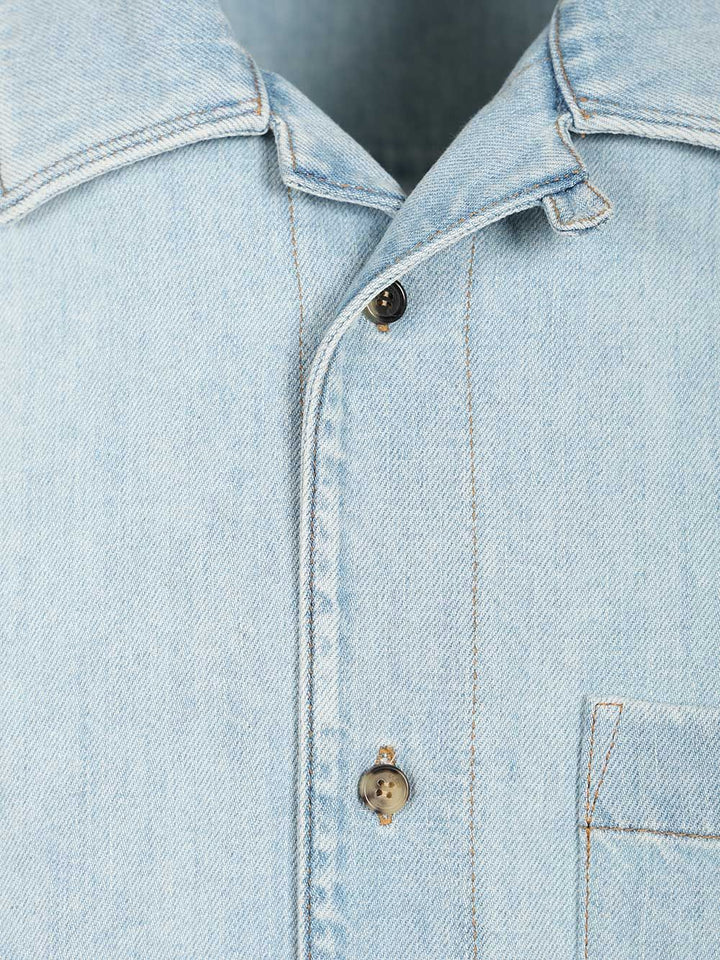 Loewe Short-Sleeved Shirt Shirts - Light blue | bd22670957180018c02713f72b646d20500fa1b0