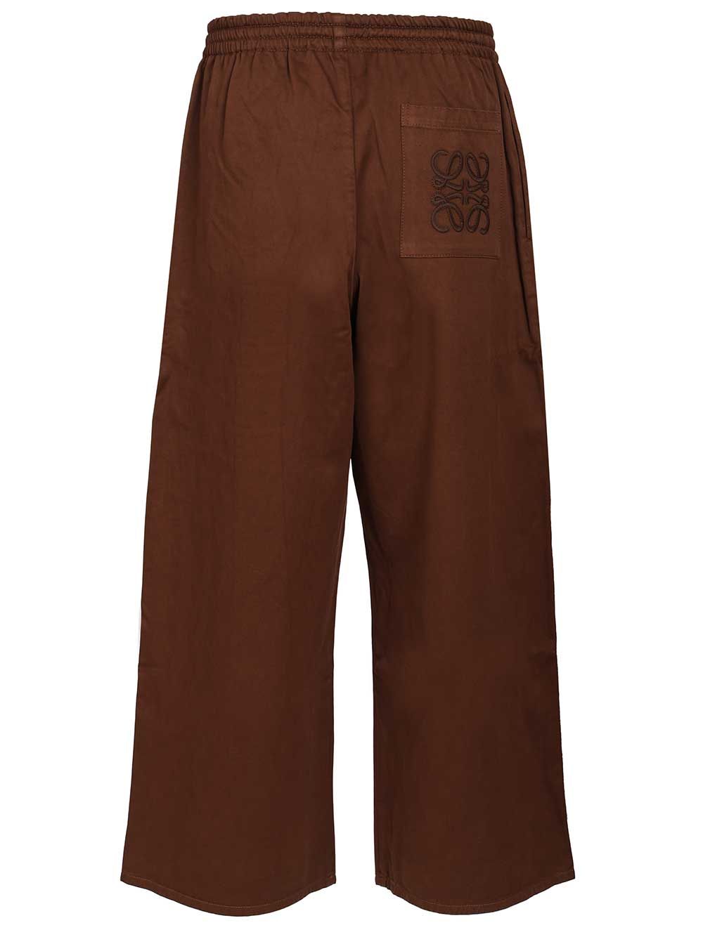 Loewe Cotton Drawstring Trousers - Brown | 2873e8d985b90914c5a0f3ab8a39ebae0a706c8f