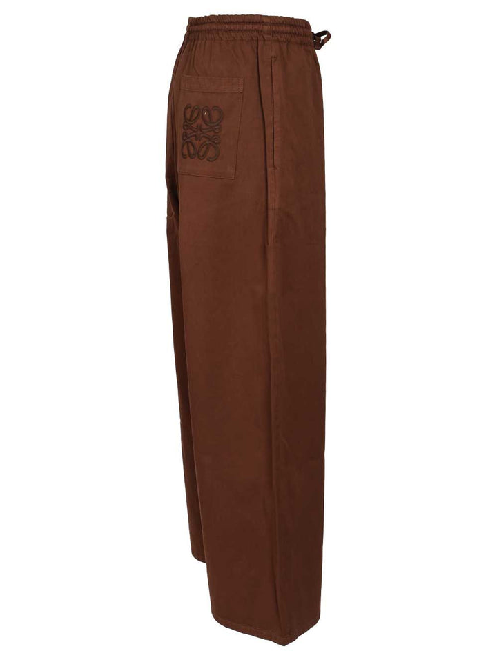 Loewe Cotton Drawstring Trousers - Brown | 54e36d7827051db931bbc8b21ee95a3f27fb7fd1