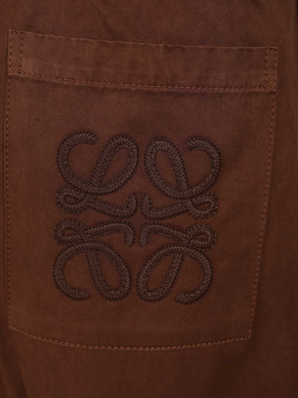 Loewe Cotton Drawstring Trousers - Brown | f14a0bd3b071b71fdde7d37c653592bbeb740cbe
