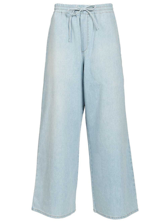Drawstring Trousers Light Blue