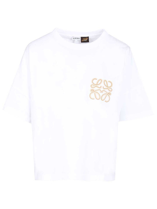 Boxy Fit Cotton T-Shirt White