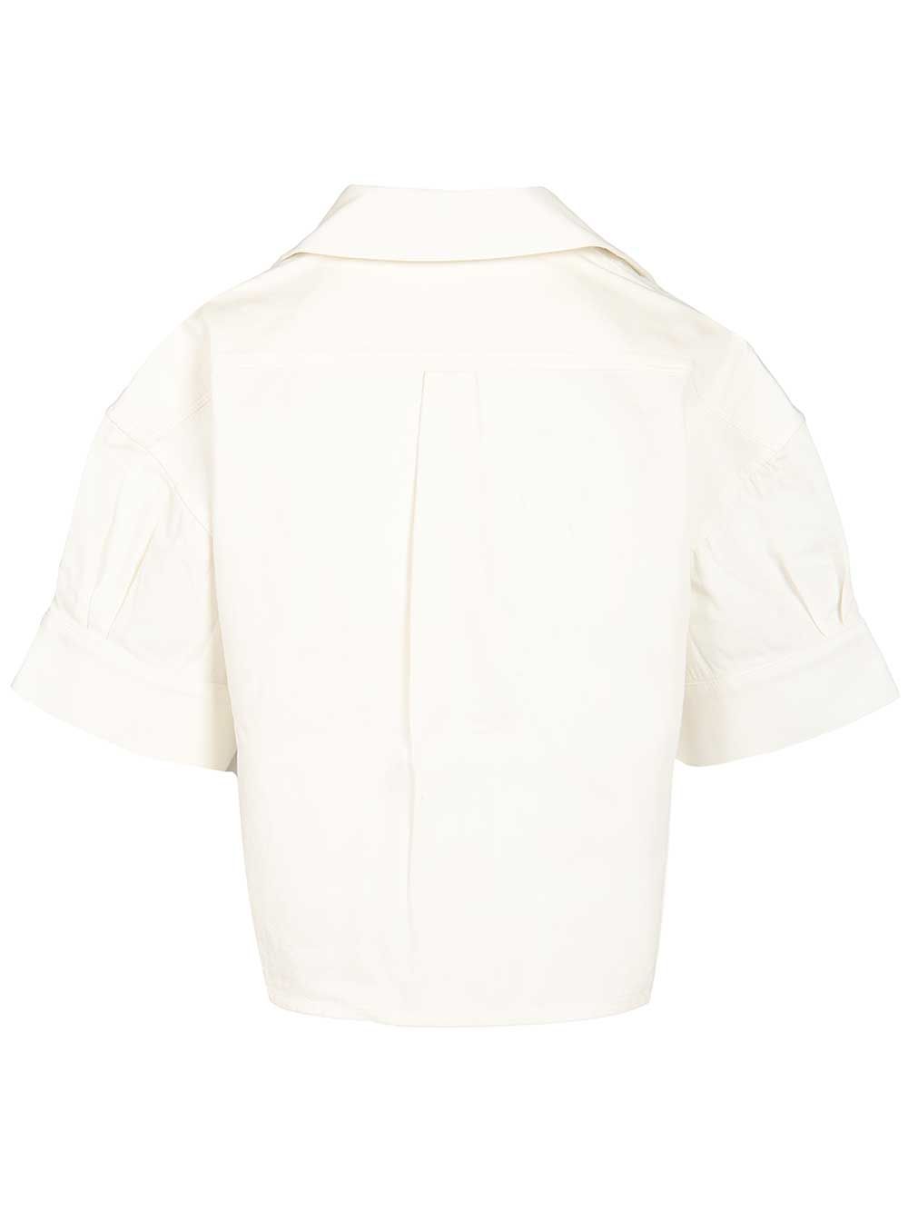 Loewe Short-Sleeved Denim Shirt Shirts - White | 3f2c8369e96ae12676585cd4ec2186c3256819f4