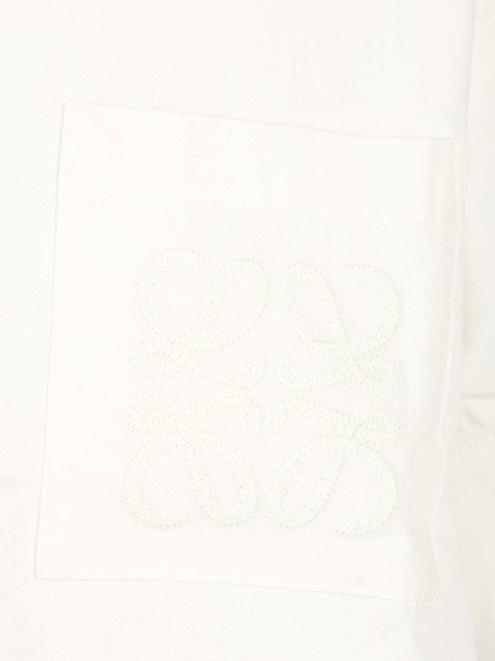 Loewe Short-Sleeved Denim Shirt Shirts - White | a8ff7b05d3f665bb87d31c5634b64bc047a91348