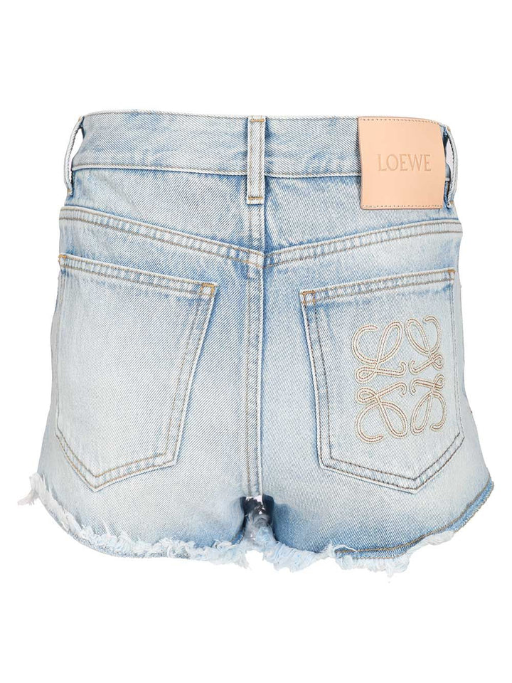 Loewe Midweight Cotton Denim Shorts Trousers - Light blue | 789969a9803631cf1367d8cd99b759e7309288fd