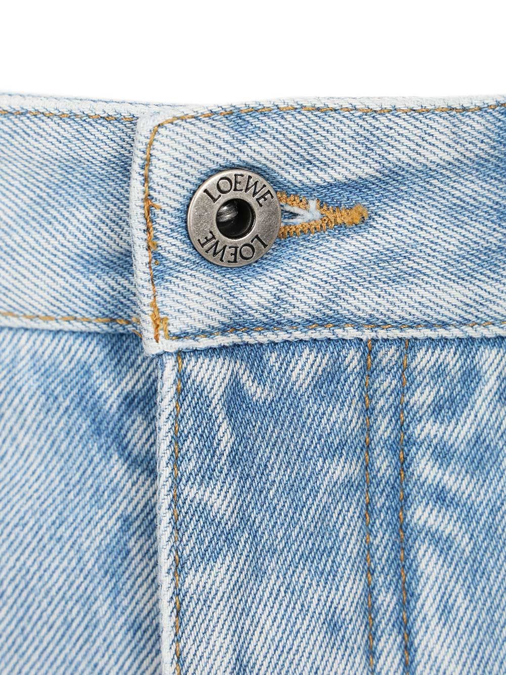 Loewe Midweight Cotton Denim Shorts Trousers - Light blue | a53fad20750e0931d6da01fd1e3c6b0d19d7ce39