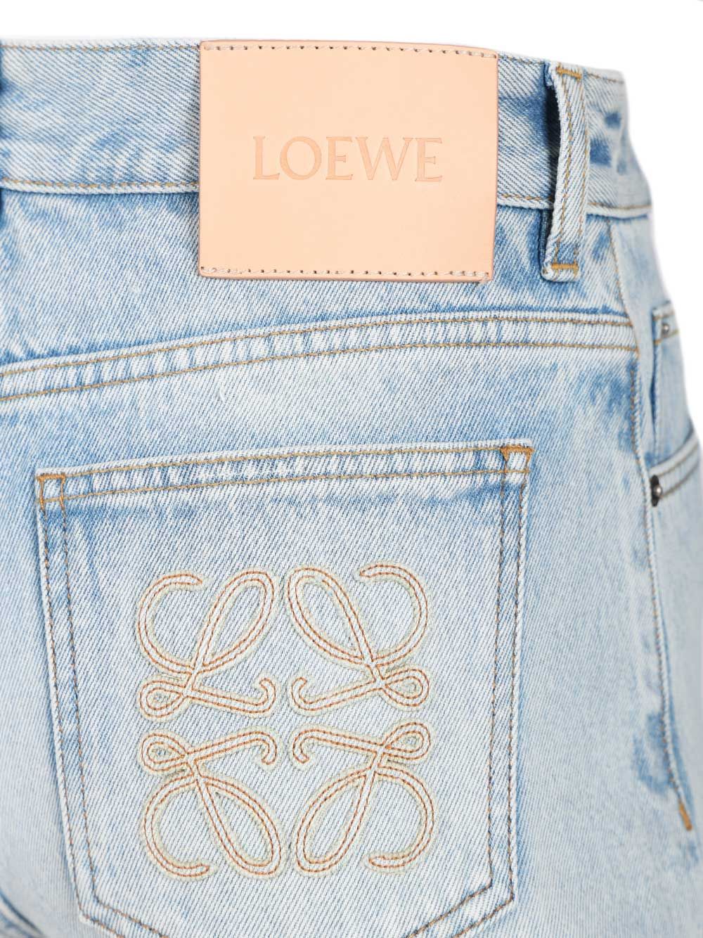 Loewe Midweight Cotton Denim Shorts Trousers - Light blue | e1b939ee987607c9cf4e2d6401393c01ef1d12c5