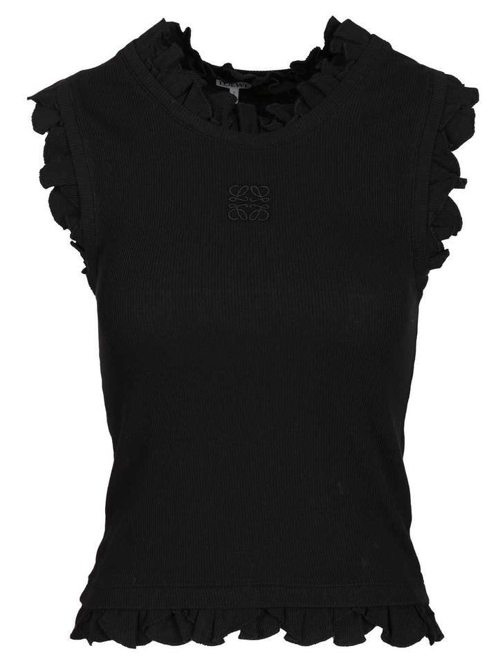 Loewe Stretch Cotton Tank Top Tops - Black | ab12e5811e88c5ca75b7badeba74782df4c6c625