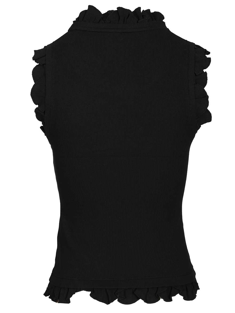 Loewe Stretch Cotton Tank Top Tops - Black | 1a23ee58717b4796b588a0ef8a16e747ab292e4f