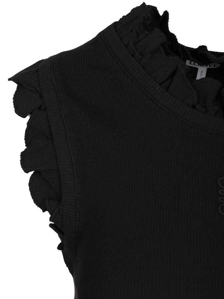 Loewe Stretch Cotton Tank Top Tops - Black | cf441d9b9cc7c69bad32ff3d6c14d73015d65c53