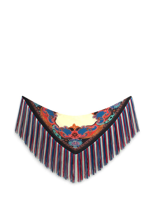 Square Foulard 90x90 With Fringes Scarves And Foulards Multicolor
