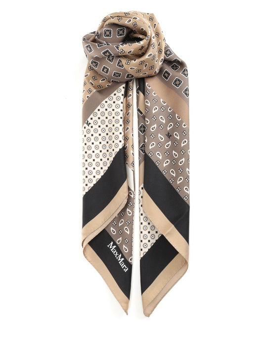 Maxi Square Scarves And Foulards Beige