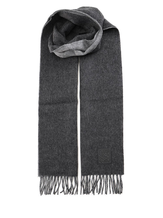 Scarf With Fringes Scarves And Foulards Blue