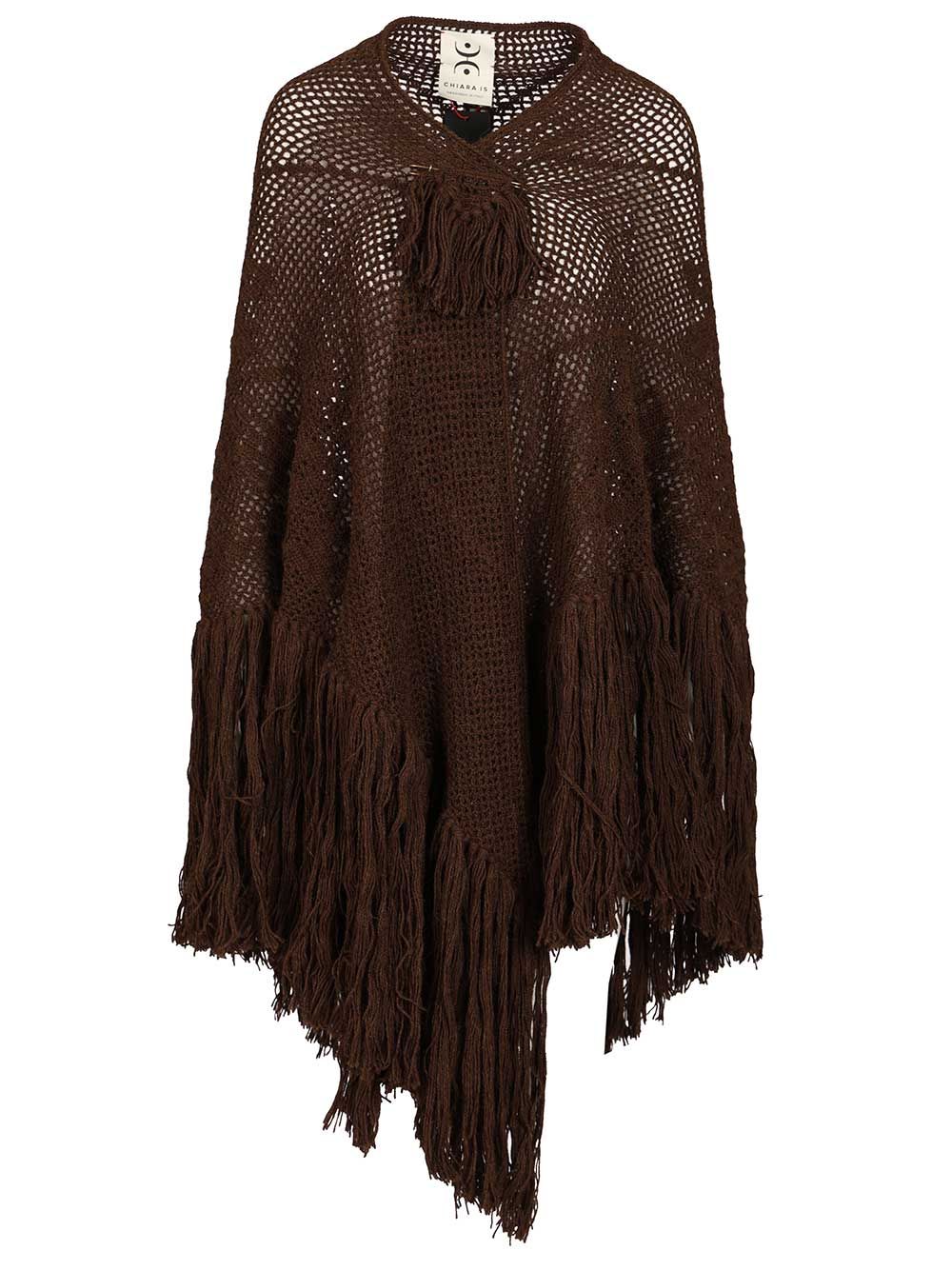 Chiarais Scialle Peonia 100% Alpaca Scarves And Foulards - Brown | ca6d55b8a9d130b7eee6fd524c5e1758eaf008aa