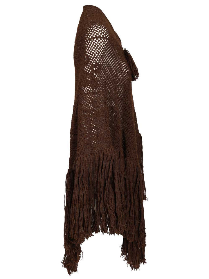 Chiarais Scialle Peonia 100% Alpaca Scarves And Foulards - Brown | 6b40a9663ec145267896330b68b4839697975e01
