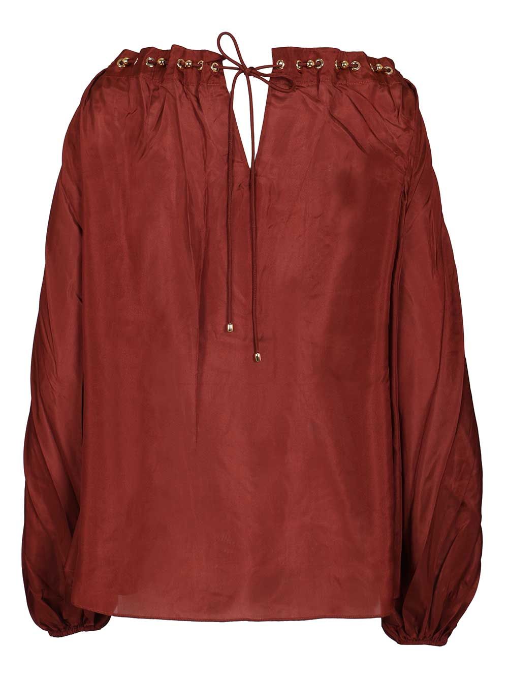 Zimmermann Aster Bluse - Bordeaux | 31d2b4d5cc19a56d07c693731a2f7eb37bce9deb