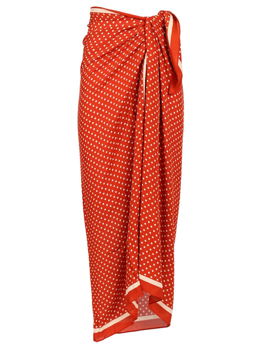Silk Sarong Skirts Red