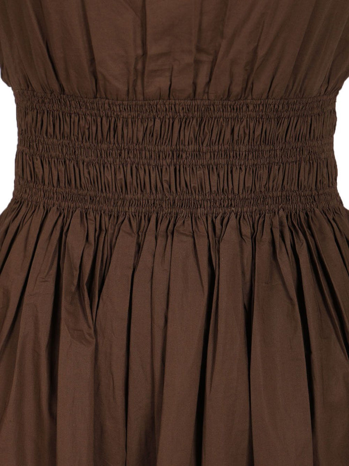 Matteau Shirred Waist Mini Dress Dresses - Brown | 59d362606bf4d0188f99443ea8bca4c8c5aaa89d