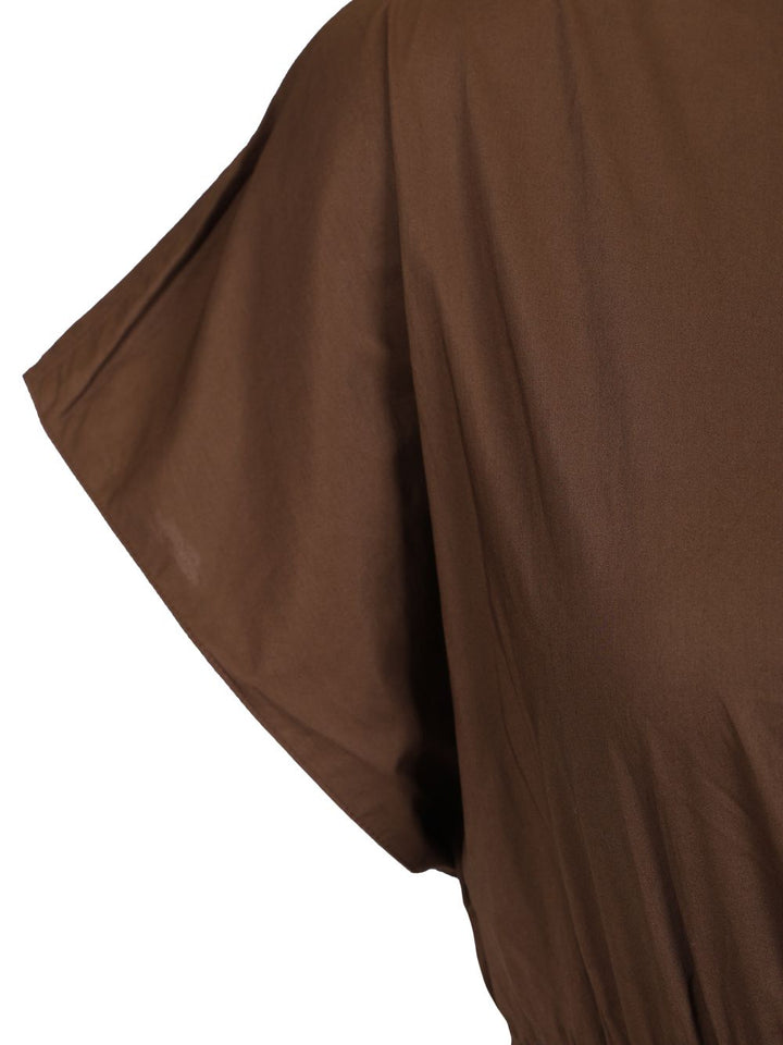 Matteau Shirred Waist Midi Dress Dresses - Brown | b69fa31af83a1b97b3b3f2c4f2895110909b5f2d