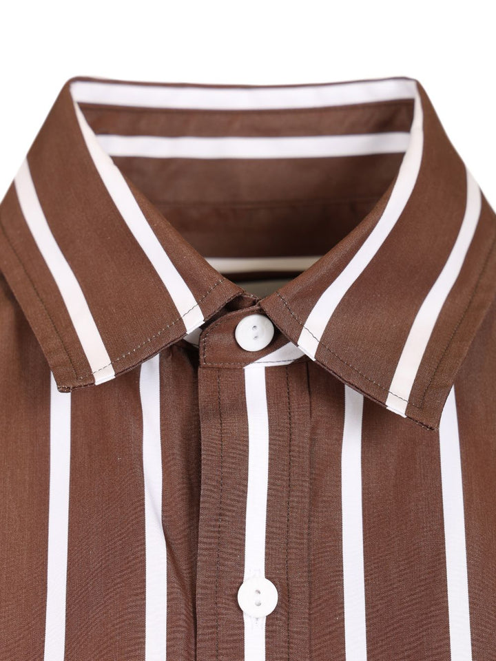 Matteau Classic Stripe Shirt Shirts - Brown | 460fac2c2dd5a72e718d23faeff5f9912a6e0158