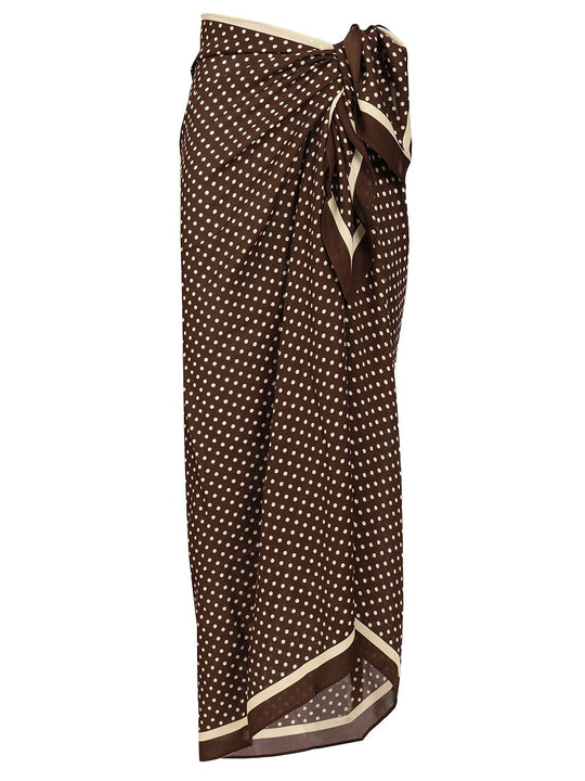 Silk Sarong Skirts Brown